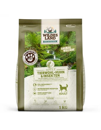 Wildes Land Trockenfutter von Wildes Land Pawprint Animal Welfare Adult Tierwohl-Huhn & Insekten