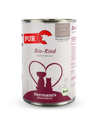 Herrmann's Nassfutter von Herrmann's Kreativ-Mix Bio Rind Reinfleisch
