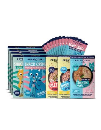 Pets Deli Nassfutter von Pets Deli Leckeres Paket mit Nassfutter und Snacks