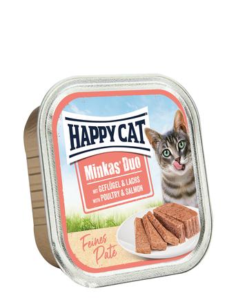 Happy Cat Nassfutter von Happy Cat Minkas Duo Geflügel & Lachs Paté