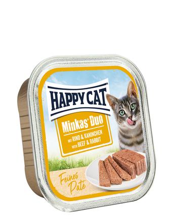 Happy Cat Nassfutter von Happy Cat Minkas Duo Rind & Kaninchen Paté