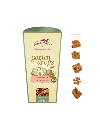 Terra Canis Snacks von Terra Canis Gartendrops: Vegetarische Hundekekse Obst