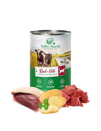 Müller's Naturhof Nassfutter von Müller's Naturhof Traditionell Rind und Ente