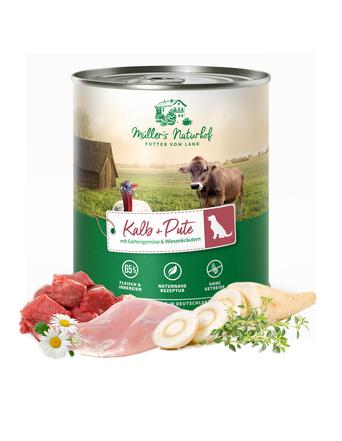 Müller's Naturhof Nassfutter von Müller's Naturhof Traditionell Kalb und Pute