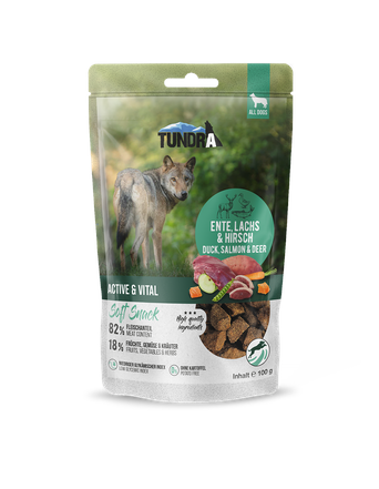 Tundra Snacks von Tundra Dog Snack Active & V. Ente,Lachs,Wild