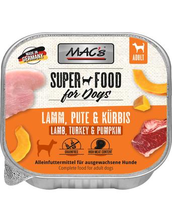 MAC's Nassfutter von MAC's Dog Schale Lamm, Pute & Kürbis