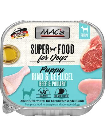 MAC's Nassfutter von MAC's Dog Schale Puppy Rind & Geflügel