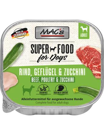 MAC's Nassfutter von MAC's Dog Schale Rind, Geflügel & Zucchini
