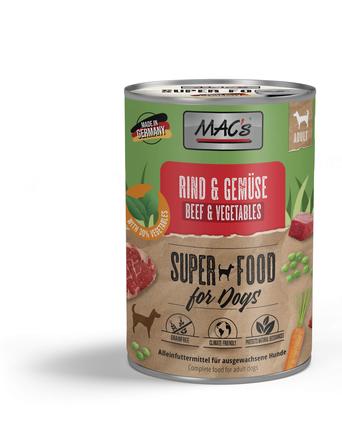 MAC's Nassfutter von MAC's Dog Rind & Gemüse