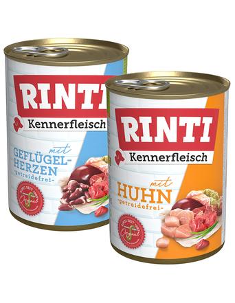 Rinti Nassfutter von Rinti Sparpaket Kennerfleisch Mixpaket Geflügel 2 Sorten