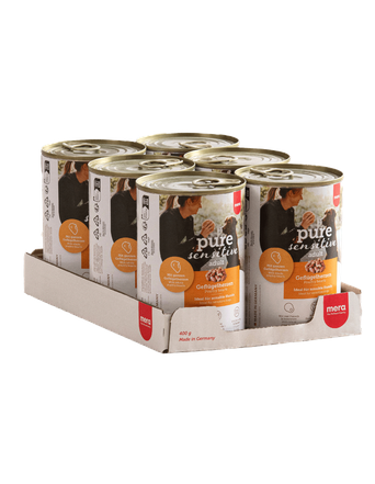 mera Nassfutter von mera Pure Sensitive Geflügelherzen