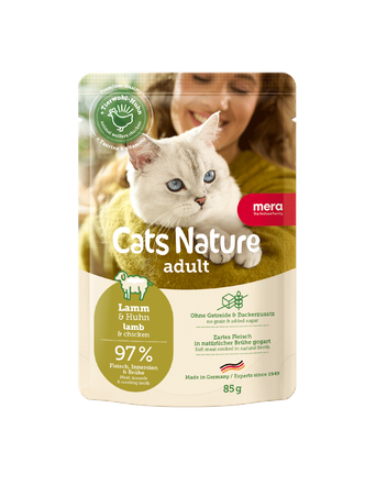 mera Nassfutter von mera Cats Nature Lamm