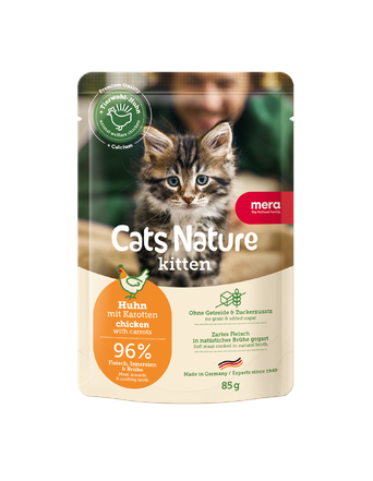 mera Nassfutter von mera Kitten Cats Nature Huhn