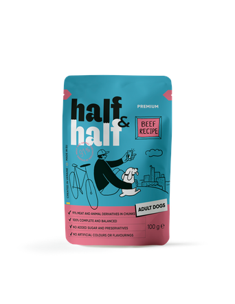 HALF&HALF Nassfutter von HALF&HALF Rindfleischstücke in Soße