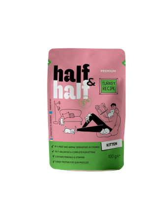 HALF&HALF Nassfutter von HALF&HALF Truthahn in Soße für Kitten
