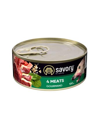 Savory Nassfutter von Savory 4 Fleischsorten Gourmand