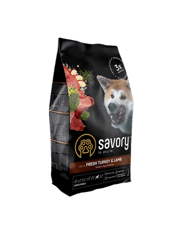 Savory Trockenfutter von Savory Reich an Truthahn & Lamm