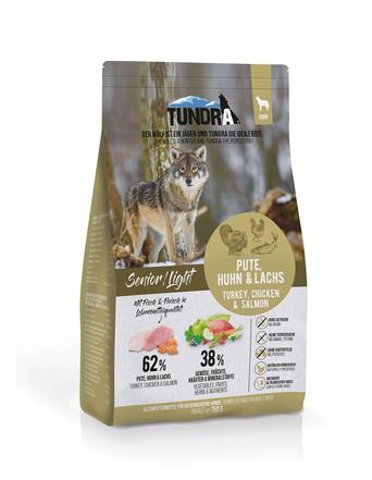 Tundra Trockenfutter von Tundra Dog Senior/Light Pute, Huhn & Lachs