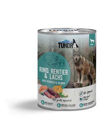 Tundra Nassfutter von Tundra Dog Rind, Rentier & Lachs