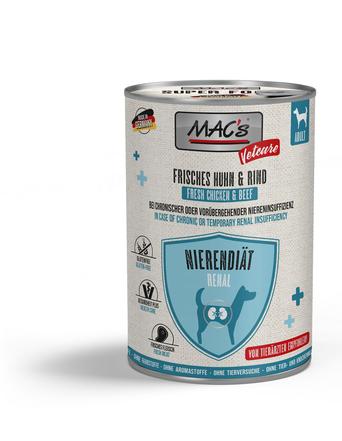 MAC's Nassfutter von MAC's Dog Vetcare Nierendiät Huhn & Rind
