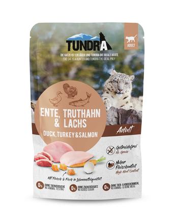 Tundra Nassfutter von Tundra Cat Pouchpack Ente, Truthahn & Lachs