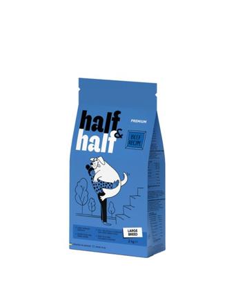 HALF&HALF Trockenfutter von HALF&HALF Premium Trockenfutter für Ausgewachsene Hunde Großer Rassen Rind