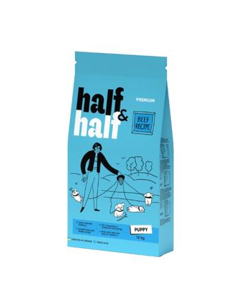 HALF&HALF Trockenfutter von HALF&HALF Premium Trockenfutter für Welpen/Junior, All Breed, Rind