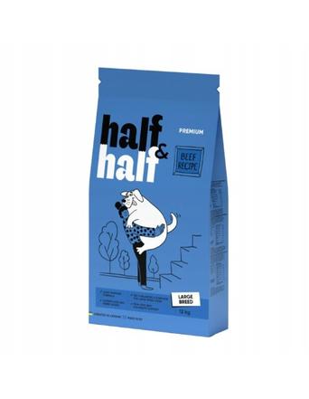 HALF&HALF Trockenfutter von HALF&HALF Premium Trockenfutter für Erwachsene Hunde, Large Breed, Rind