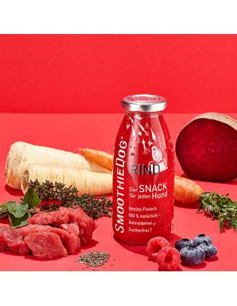 SmoothieDog Snacks von SmoothieDog Einzelflasche Hundesmoothie Rind