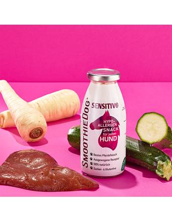 SmoothieDog Snacks von SmoothieDog Einzelflasche Hundesmoothie Sensitivo (Pferd)