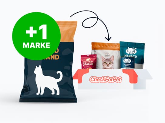 Zusätzliche Marke für Katzenfutter