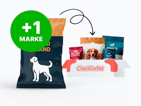 Zusätzliche Marke für Hundefutter